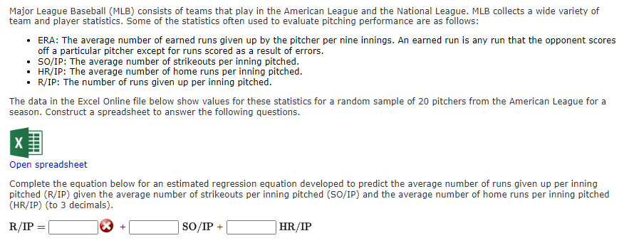 Solved Major League Baseball (MLB) consists of teams that | Chegg.com