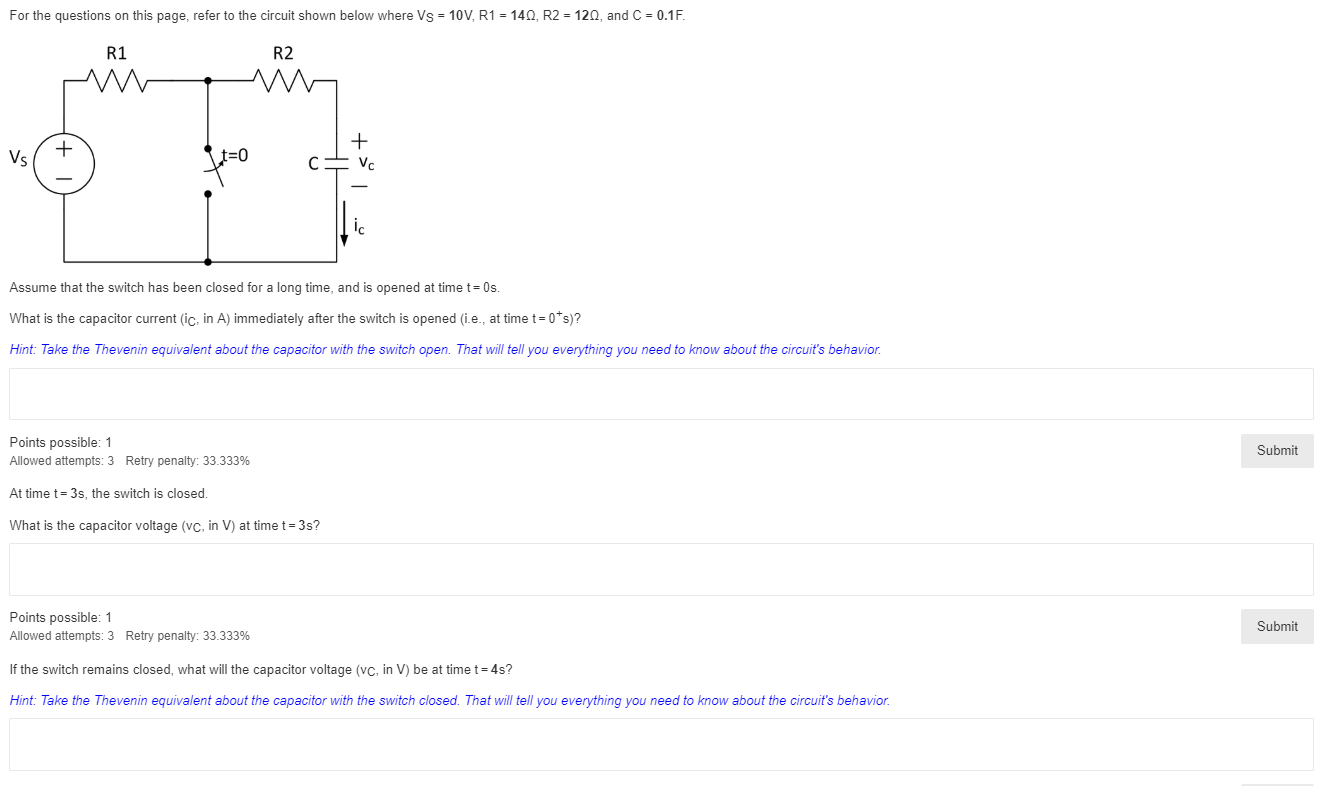 Solved For the questions on this page, refer to the circuit | Chegg.com