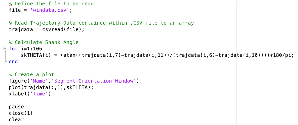 Rewrite the following MATLAB script with regards to | Chegg.com