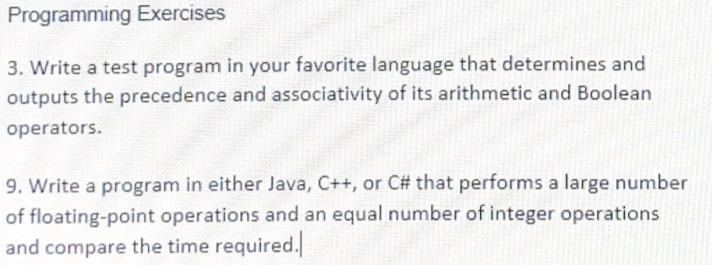 Solved Programming Exercises 3. Write a test program in your | Chegg.com