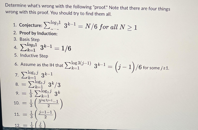 Determine What's Wrong With The Following "proof." | Chegg.com