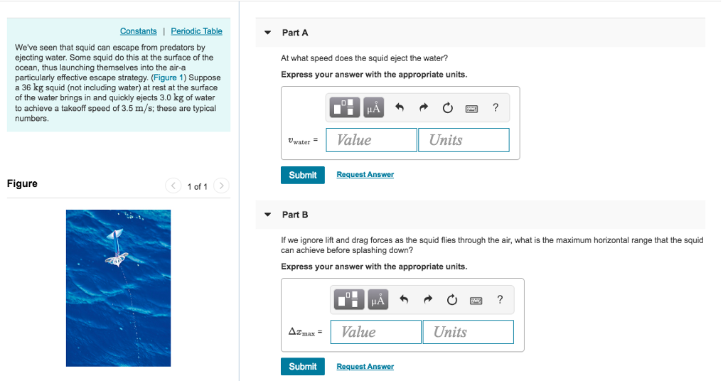 Solved Part A We've seen that squid can escape from | Chegg.com