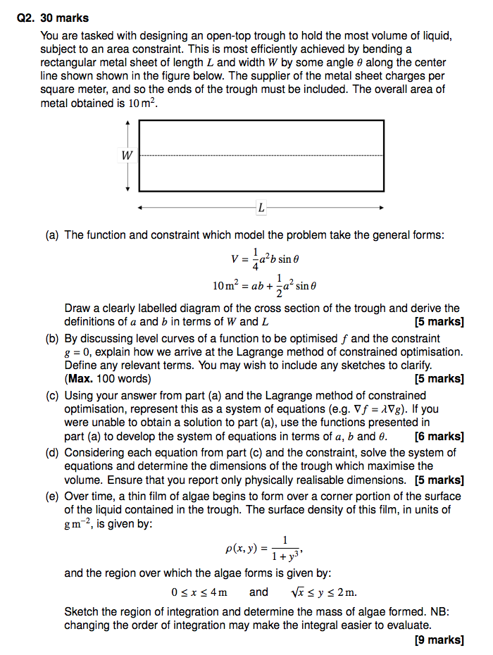 Solved Q2. 30 marks You are tasked with designing an | Chegg.com