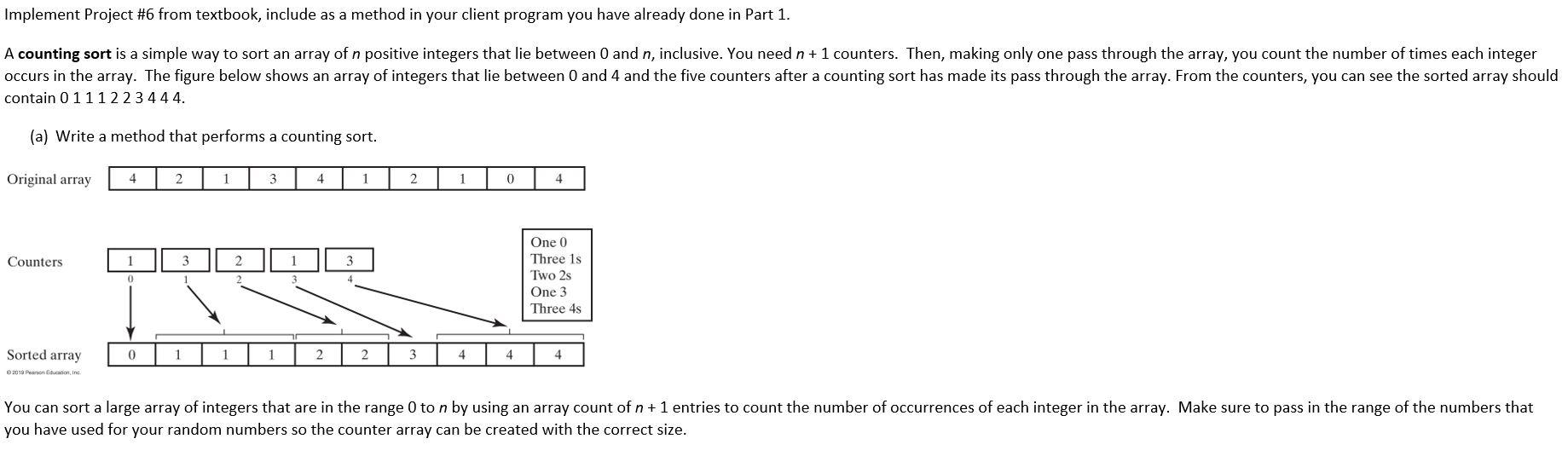 Solved Implement Project #6 from textbook, include as a | Chegg.com
