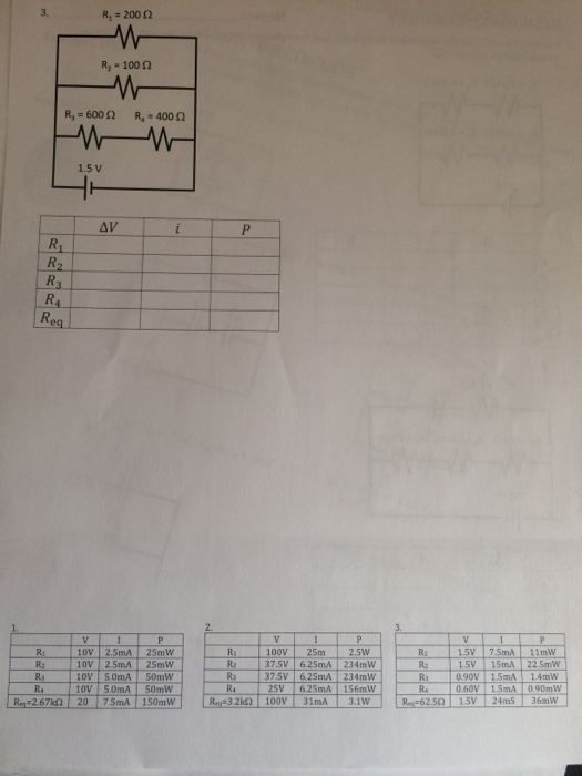 Solved RESISTORS WORKSHEET For each circuit, find the