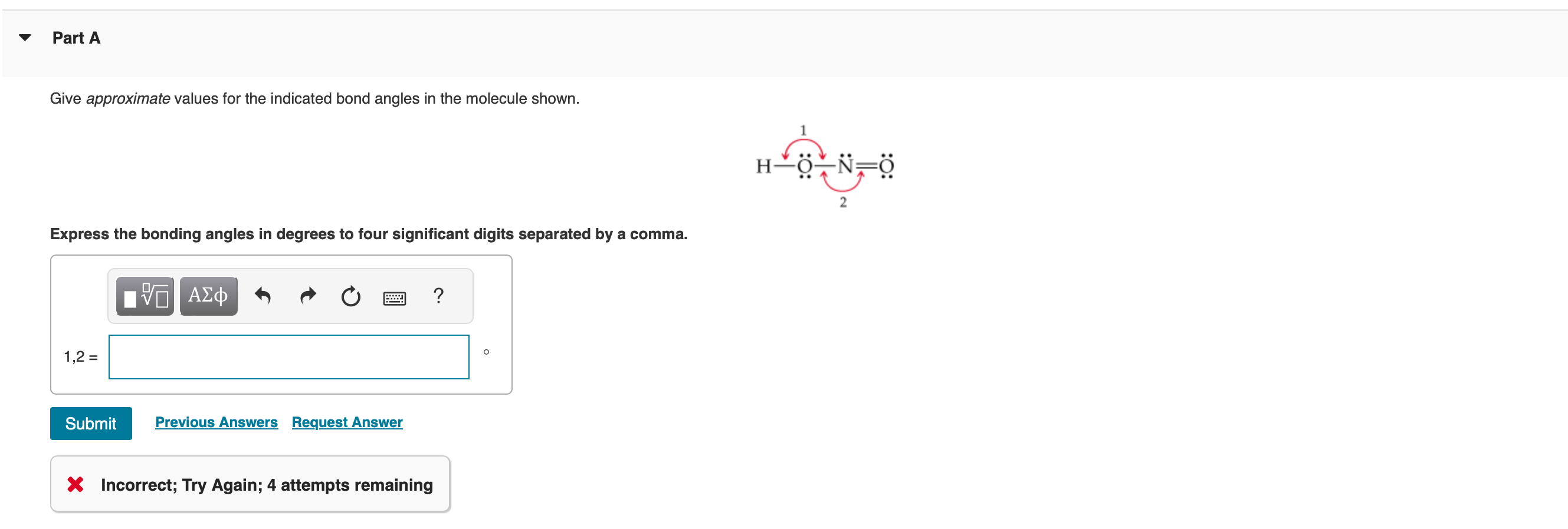 Solved Give Approximate Values For The Indicated Bond Angles | Chegg.com