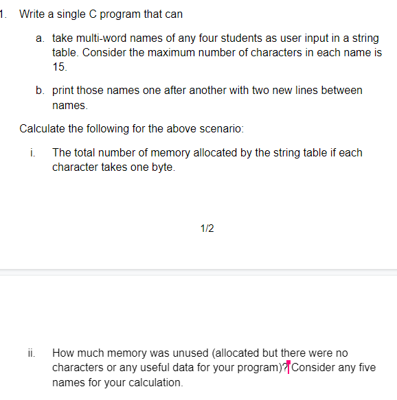 Solved Syllabus: Arrays and Strings in C program Plz solve | Chegg.com