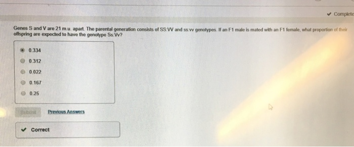 Solved Complete Genes S And V Are 21 M U Apart The Pare Chegg Com