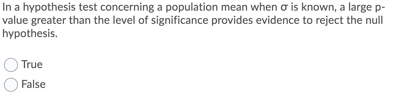 hypothesis test mean greater than