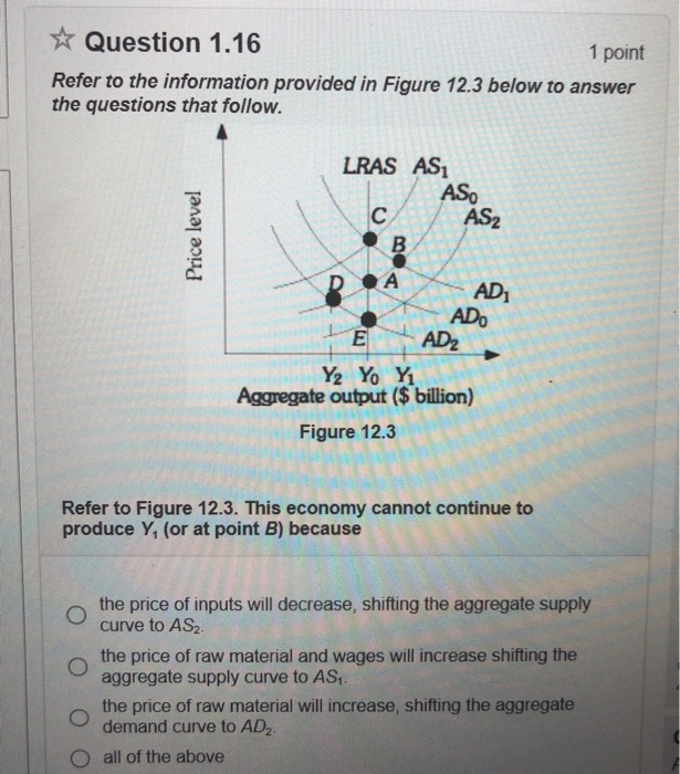 Solved Question 1.15 1 point Refer to the information | Chegg.com