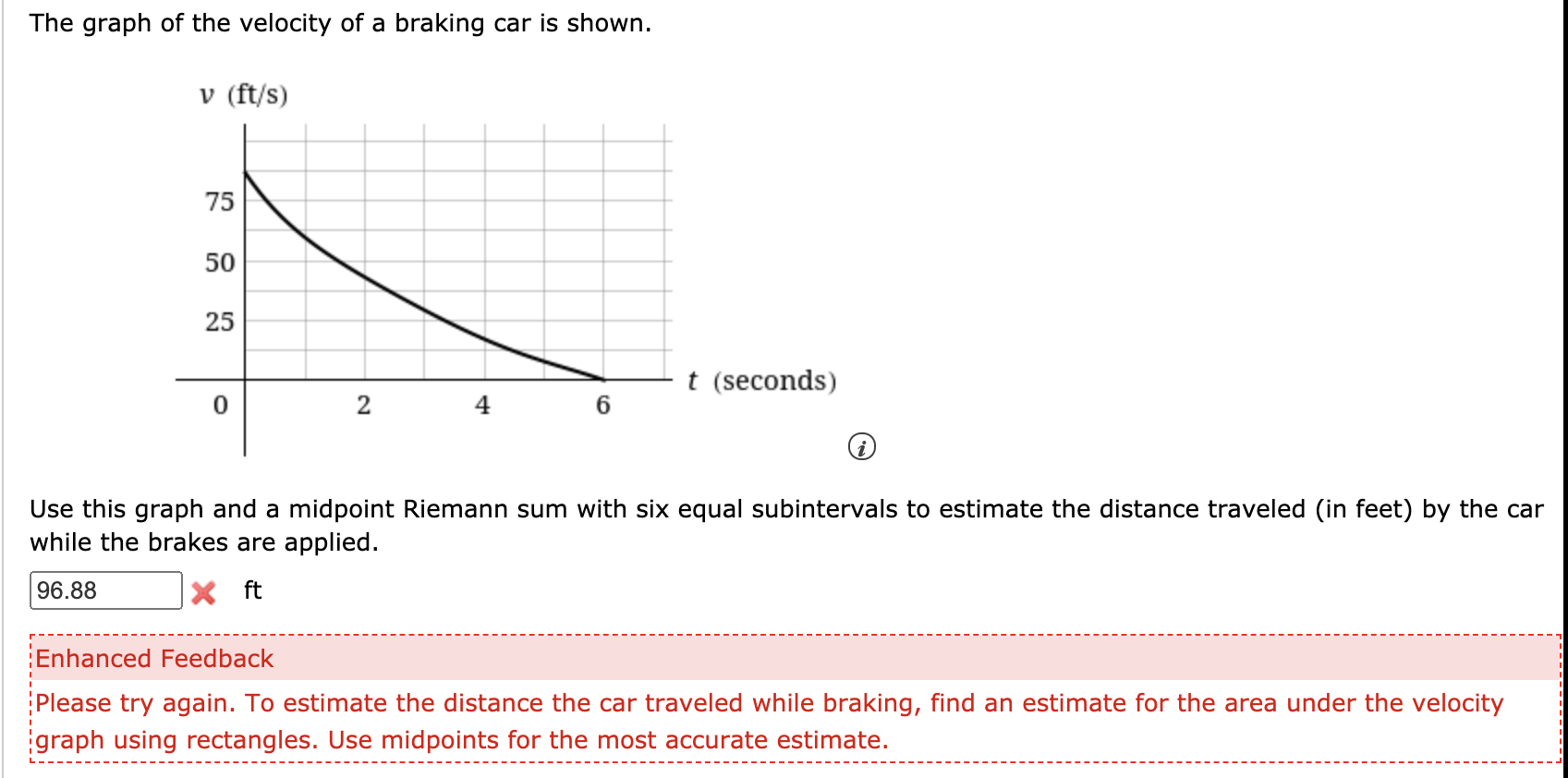 Solved The Graph Of The Velocity Of A Braking Car Is Shown. | Chegg.com