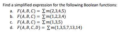 Solved Find a simplified expression for the following | Chegg.com