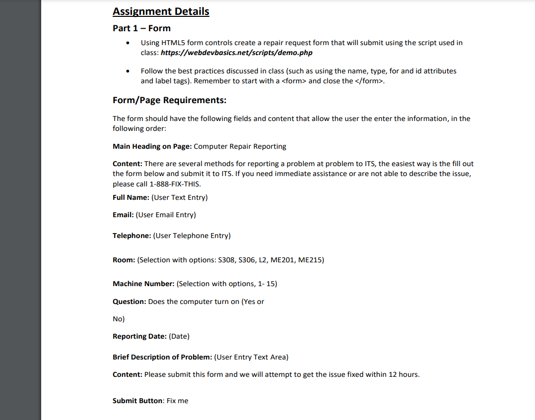 Solved NOTE: Can You Please Solve This Assignment In HTML5 | Chegg.com