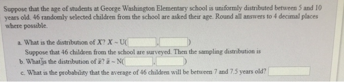Solved Suppose that the age of students at George Washington | Chegg.com