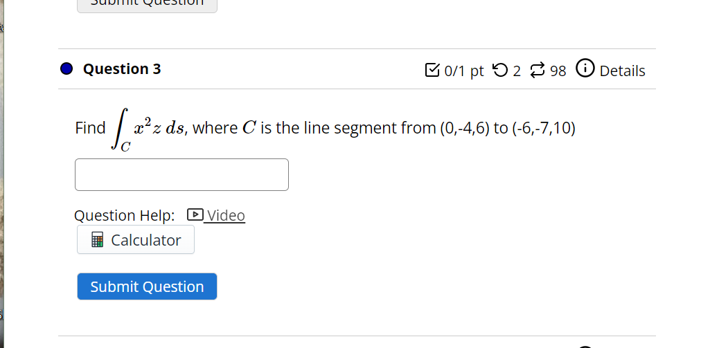 Solved Question 3 B0 1 Pt 52 98 0 Details Find 1 Xz Ds