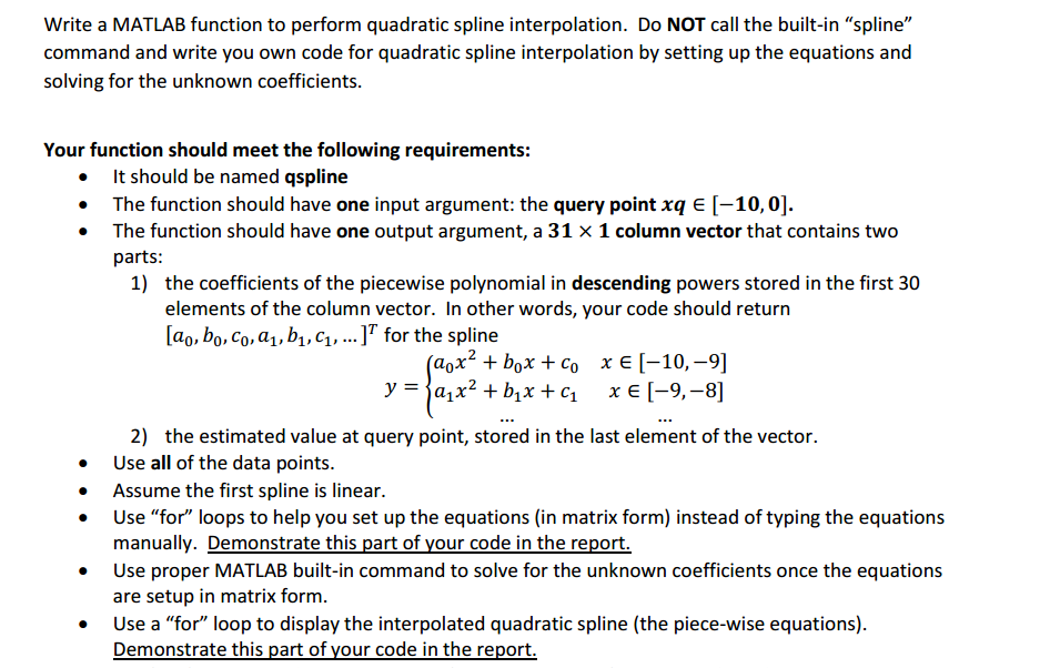 Problem 1: Spline Interpolation To maximize the catch | Chegg.com