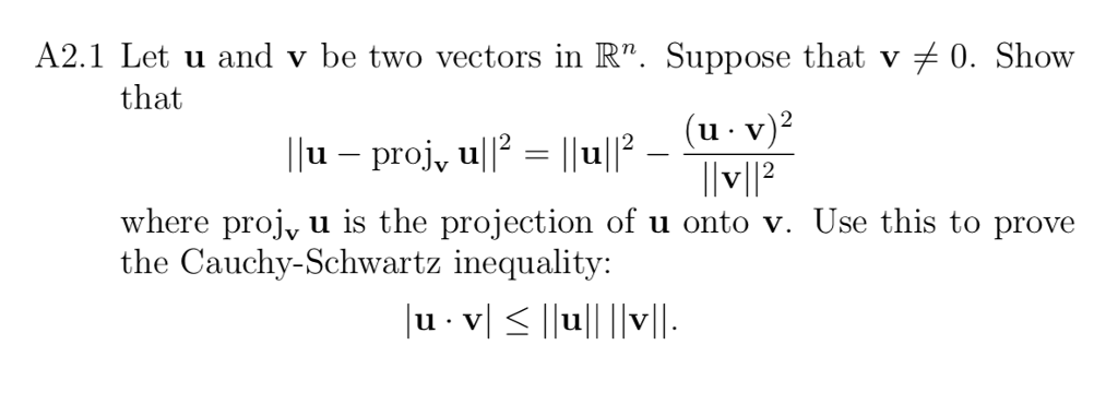 Solved Let u and v be two vectors in . Suppose that . Show | Chegg.com