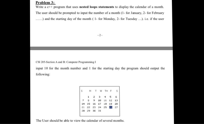 Solved Problem 3 Write a c++program that uses nested loops | Chegg.com