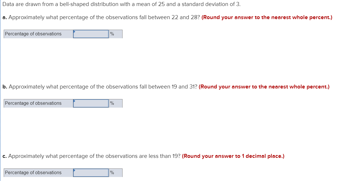 solved-data-are-drawn-from-a-bell-shaped-distribution-with-a-chegg