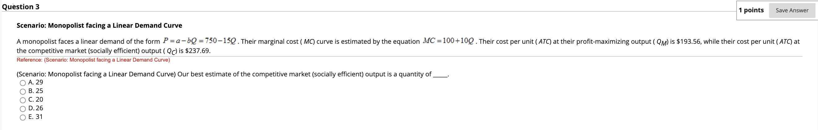 Solved Question 1 1 points Save Answer Normal Form Game: The | Chegg.com