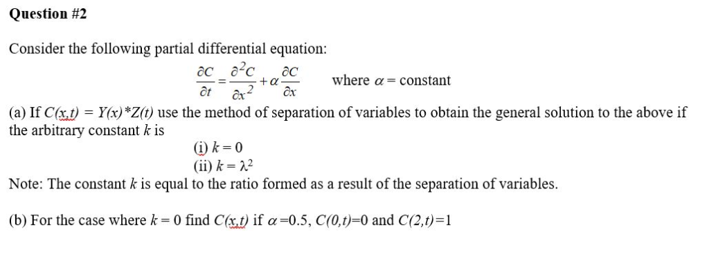 Solved Question #2 Consider the following partial | Chegg.com