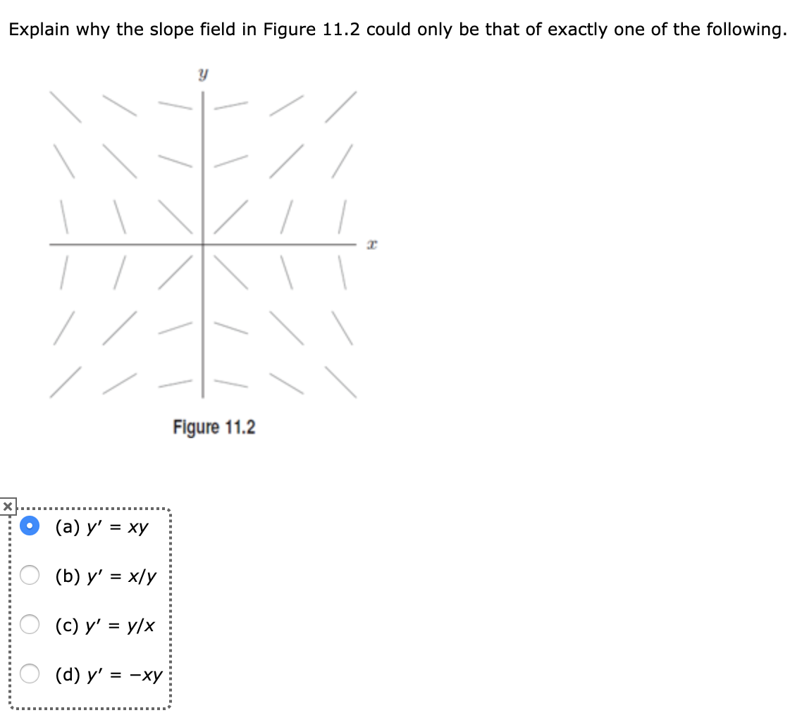 Solved Explain Why The Slope Field In Figure 11 2 Could Only Chegg