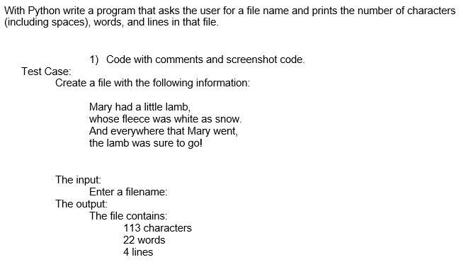 Solved With Python write a program that asks the user for a | Chegg.com