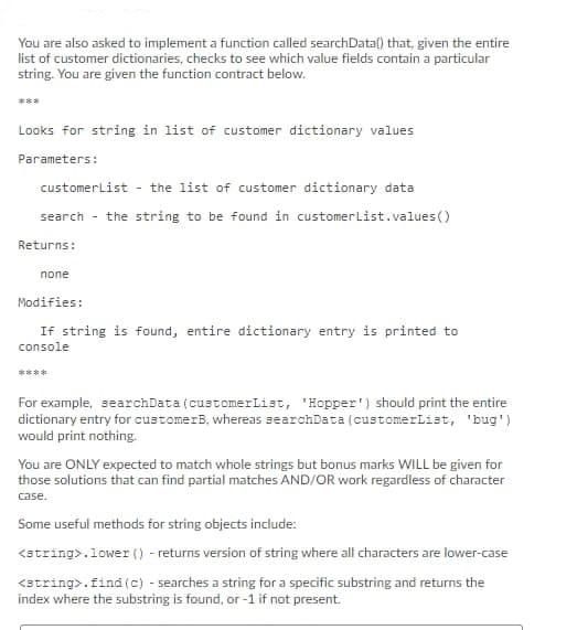 Solved You are also asked to implement a function called | Chegg.com