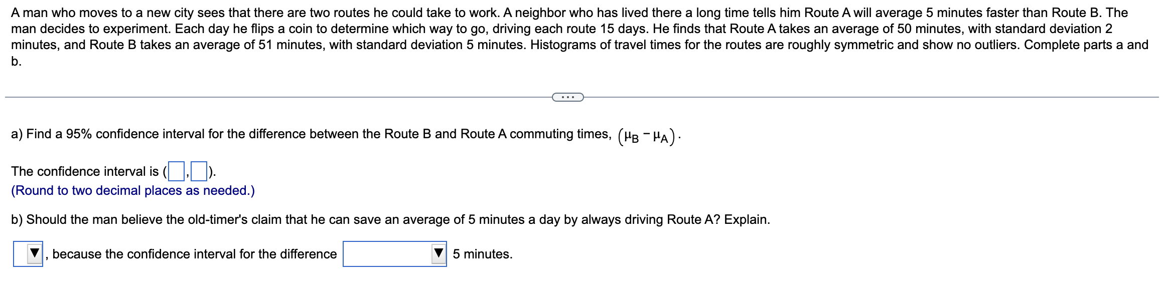 Solved b. a) Find a 95% confidence interval for the | Chegg.com