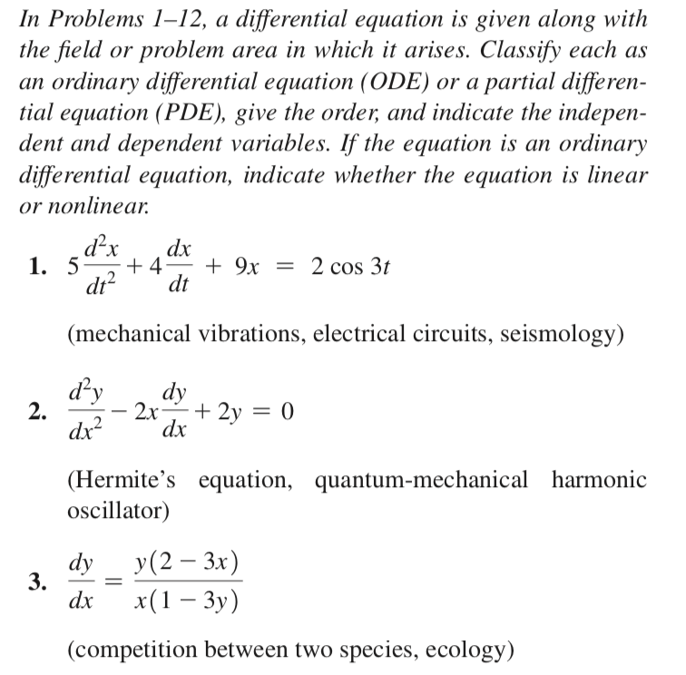 solved-in-problems-1-12-a-differential-equation-is-given-chegg