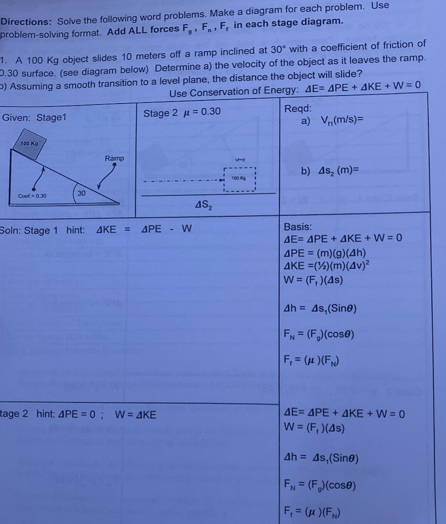 Solved Directions: Solve The Following Word Problems. Make A | Chegg.com