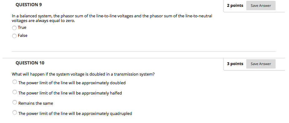 Solved QUESTION 9 2 points Save Answer In a balanced system, | Chegg.com