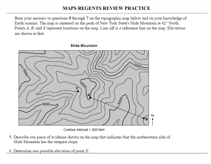 Solved MAPS REGENTS REVIEW PRACTICE Base your answers to | Chegg.com