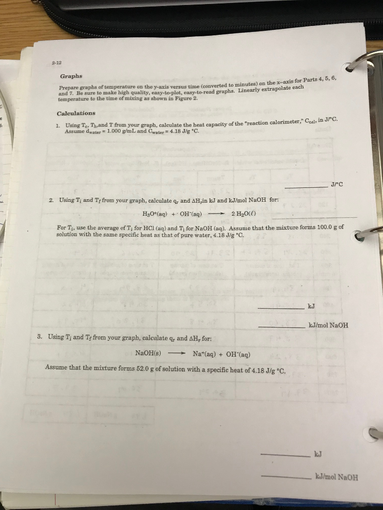 Need help with my chemistry lab. I mainly don't know | Chegg.com