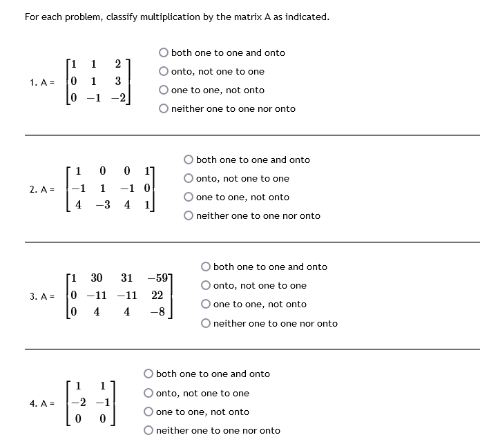 Solved For each problem, classify multiplication by the | Chegg.com