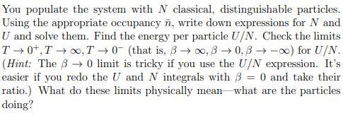 Solved Imagine That You Have A System Where Energy Levels | Chegg.com