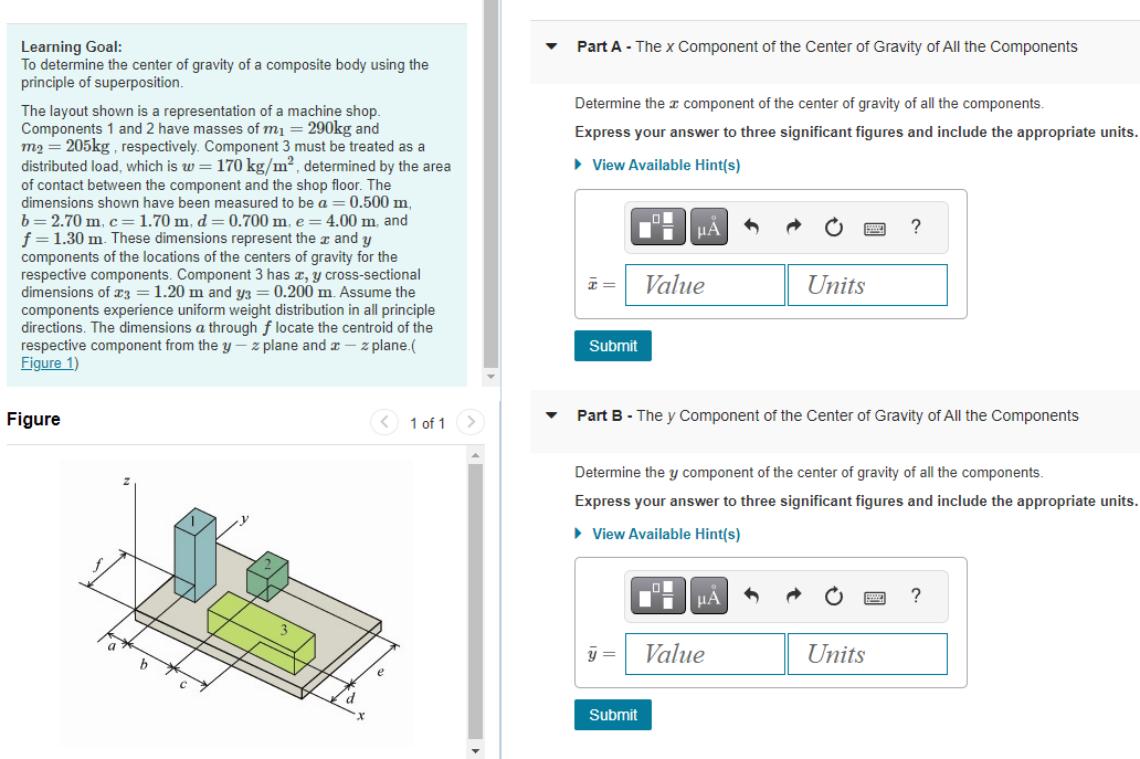 Solved Learning Goal: To determine the center of gravity of | Chegg.com