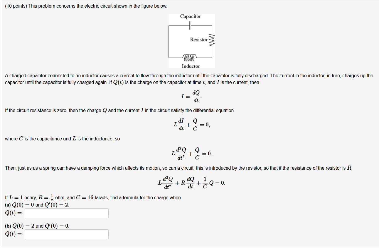 Solved is problem concerns the electric circuit shown in the | Chegg.com