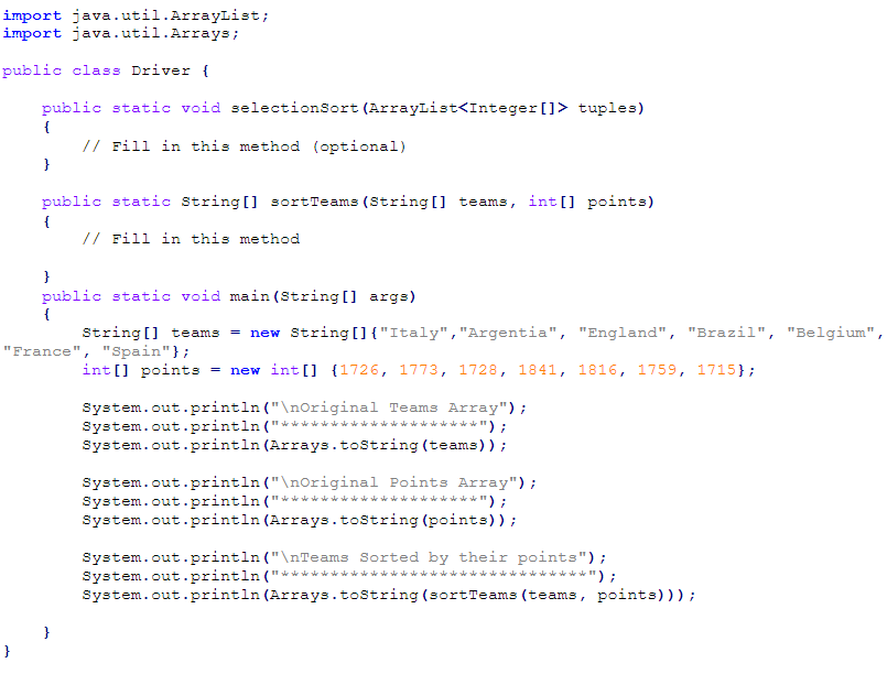 Solved You are required to write a Java program that creates | Chegg.com