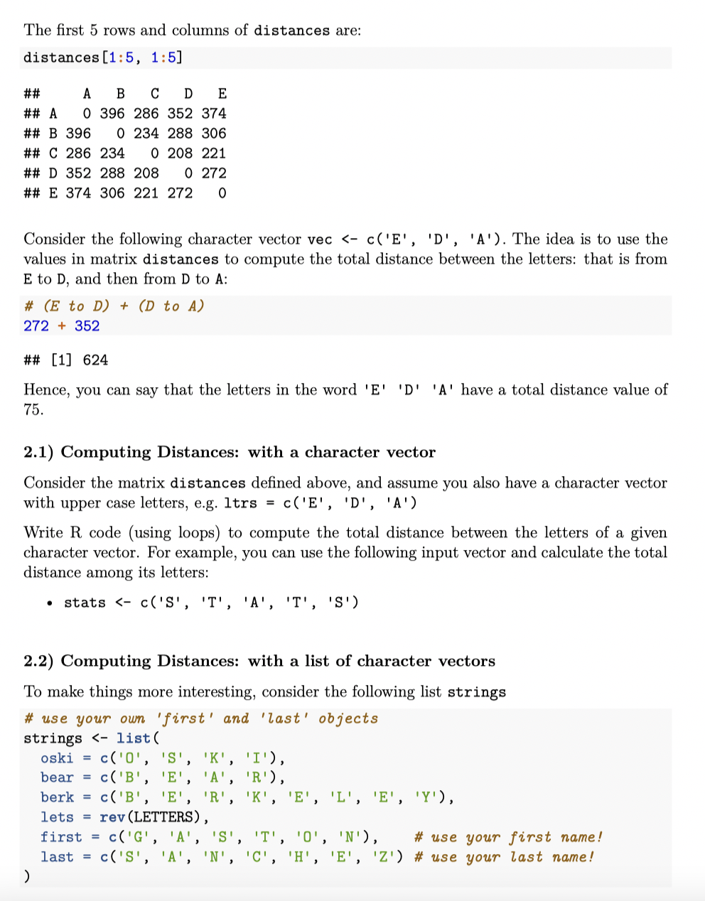 2-distance-matrix-of-letters-the-following-code-chegg