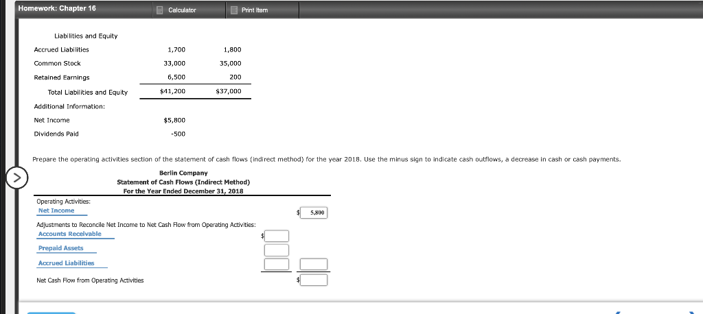 Solved Homework: Chapter 16 Calculator Print Item Use the | Chegg.com