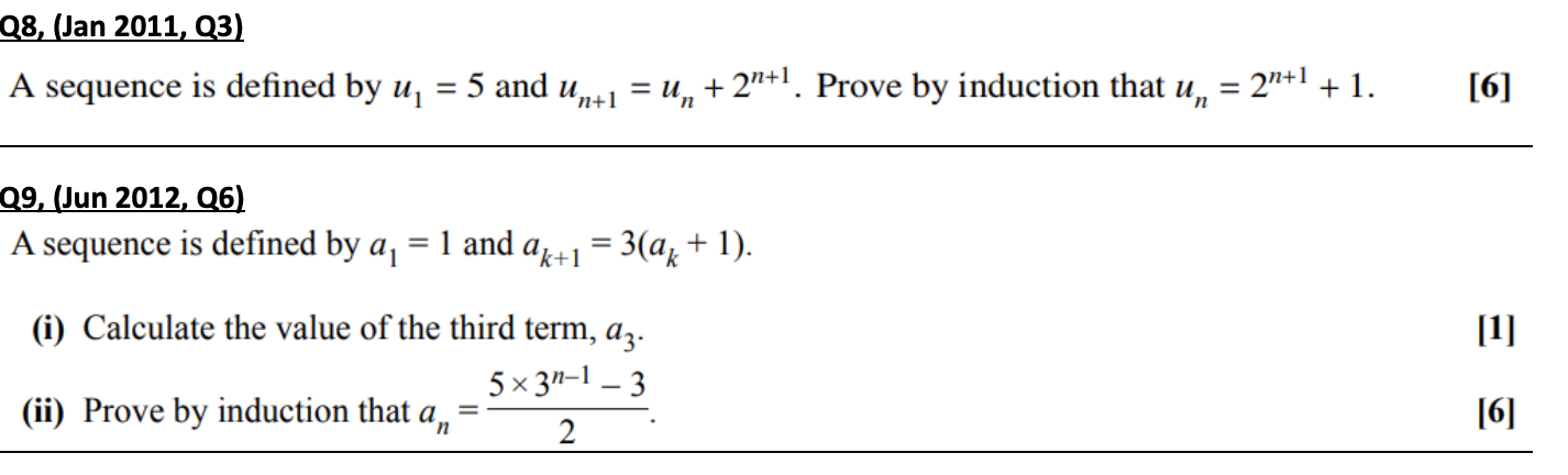 Solved Q8, (Jan 2011, Q3) A sequence is defined by u, = 5 | Chegg.com