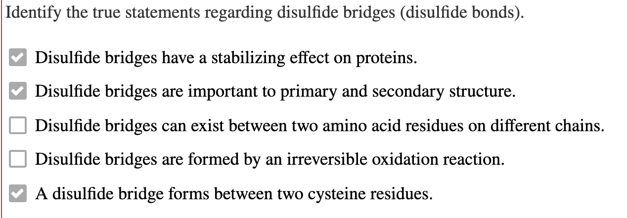 disulfide bridge structure