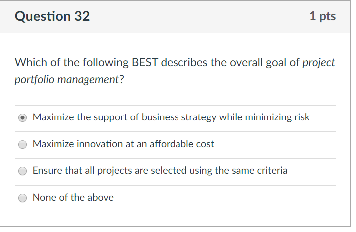 Solved Question 32 1 pts Which of the following BEST | Chegg.com