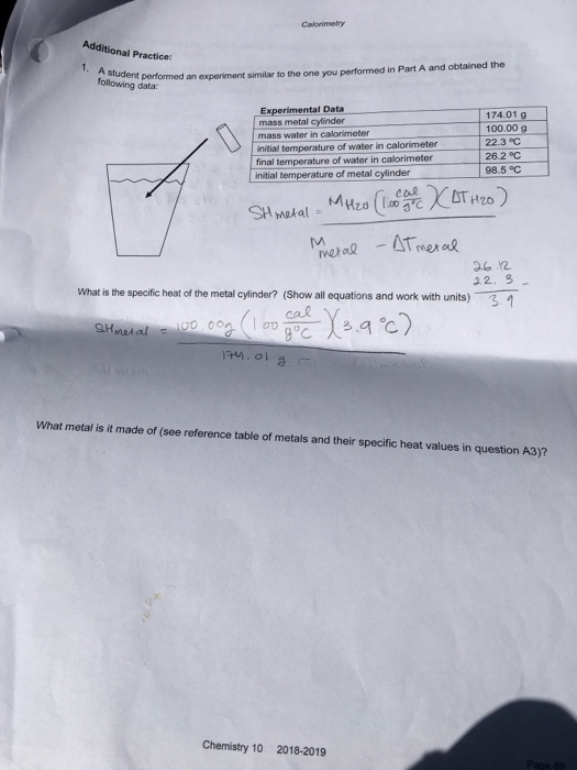 Solved a student performed an experiment similar to the one | Chegg.com