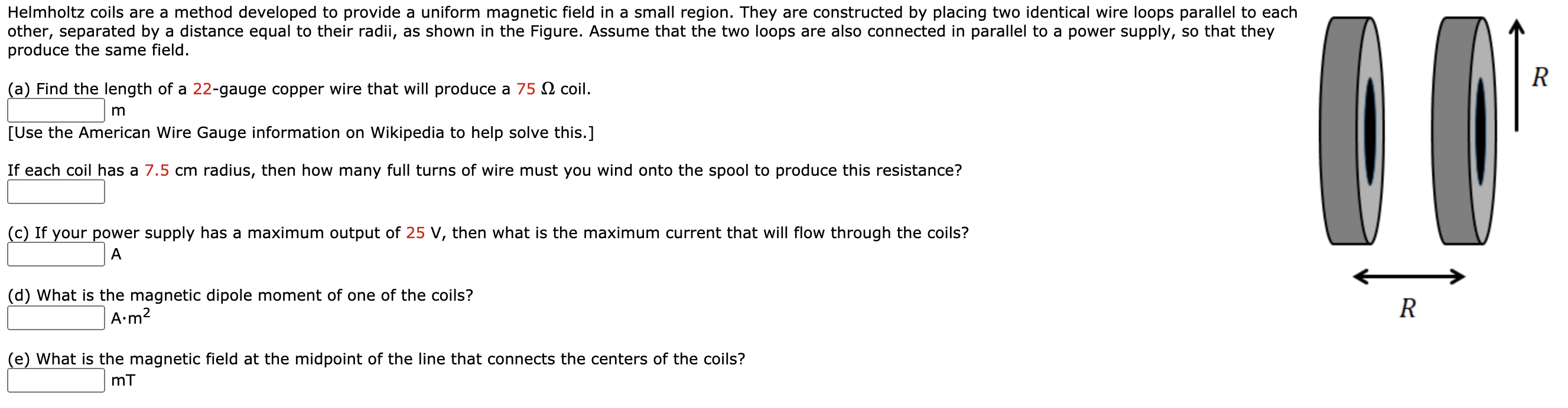 Solved Helmholtz Coils Are A Method Developed To Provide A | Chegg.com