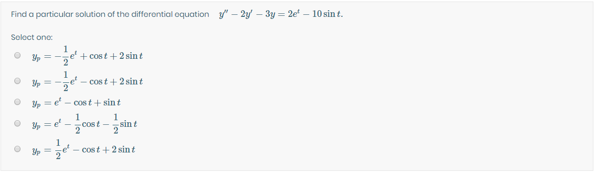 Solved Find A Particular Solution Of The Differential Equ Chegg Com