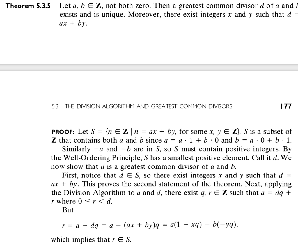 Solved 7. Let A, B E Z, Not Both Zero. Complete The Proof Of | Chegg.com