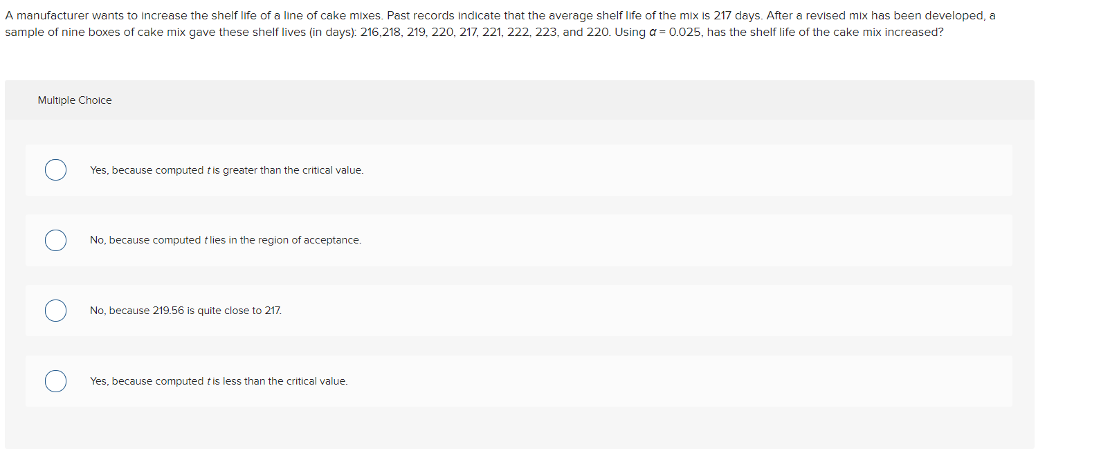 Solved A manufacturer wants to increase the shelf life of a