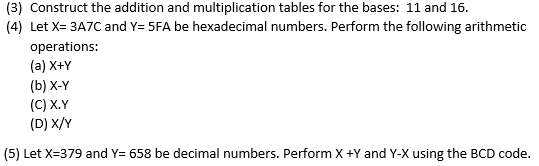 Solved (3) Construct the addition and multiplication tables | Chegg.com